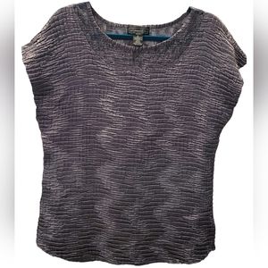 Vintage Crepe Blouse Elementz Women's Plus Size 1X shimmery with stretch